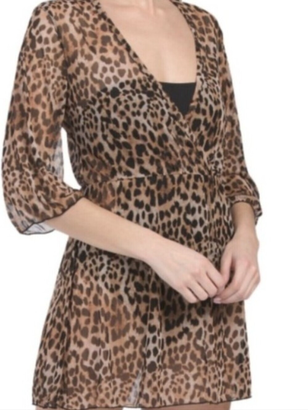 Jordan Taylor Leopard Sheer Swim Cover Up